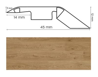 Barre de seuil Chêne Naturel, accessoire pour parquet et stratifié, idéale pour la jonction de sols.