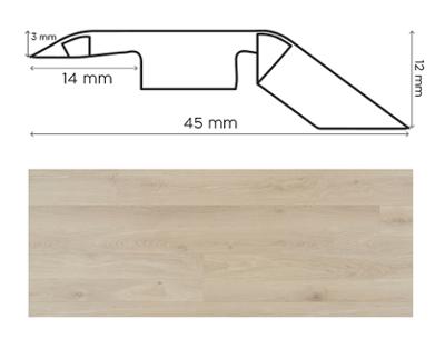 Barre de seuil en peuplier massif pour parquet et stratifié