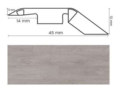 Barre de seuil en hêtre blanc pour parquet ou stratifié, finition bois clair