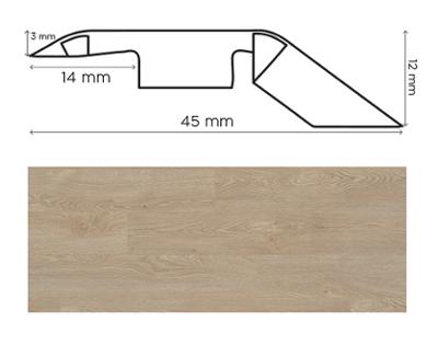 Barre de seuil Aulne Blanc pour jonction soignée entre parquets et sols stratifiés.