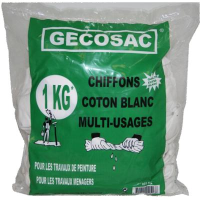 Chiffons en coton blancs multi-usages 1 kg pour le nettoyage domestique
