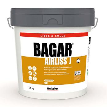 Enduit à projeter Bagar Airliss J 25 kg pour murs intérieurs, finition lisse
