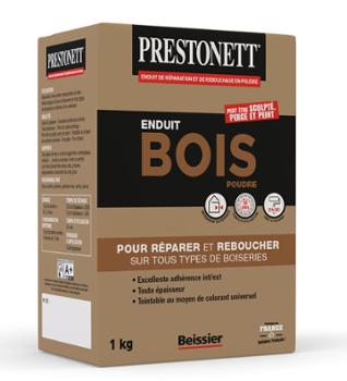Prestonett Enduit Réparation et Rebouchage du Bois 1 kg pour fissures et trous