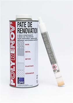 Mastic en pâte à rénover Polyrenov' Blanc 1.4 kg pour le rebouchage et le lissage des surfaces intérieures