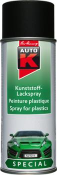 Bombe de peinture aérosol noire 400 ml spéciale plastique pour réparation automobile, séchage rapide