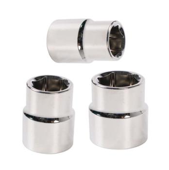 Set de 3 douilles en acier pour outils du bâtiment, tailles 13, 17 et 19 mm