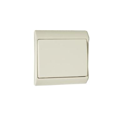 Interrupteur électrique blanc deux directions encastrable, finition mate