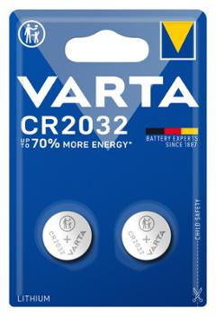 Blister de 2 piles bouton Lithium CR2032 3V