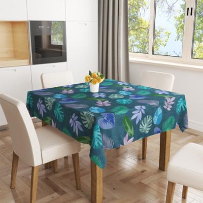 Toile cirée ovale Tuvalu Paon de 140 x 240 cm, motif paon détaillé, facile d'entretien