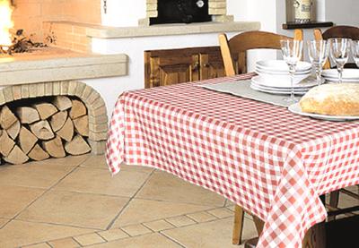 Protège table imprimé Normandie rouge 140 cm x 20 m, motif traditionnel