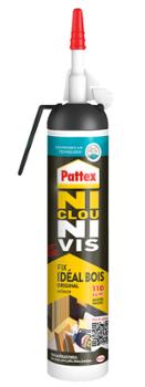 Colle Ni Clou Ni Vis Fix Idéal Bois en cartouche de 266 g pour une fixation puissante et durable.