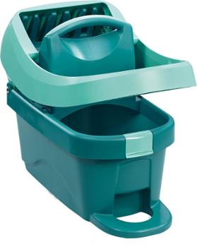 Seau essoreur Profi XL avec roulettes, en plastique robuste pour un nettoyage facile et mobile des sols.