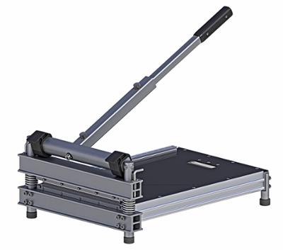 Massicot MD330 professionnel pour la coupe de parquets et revêtements de sol stratifiés, avec lame de précision et base stable.