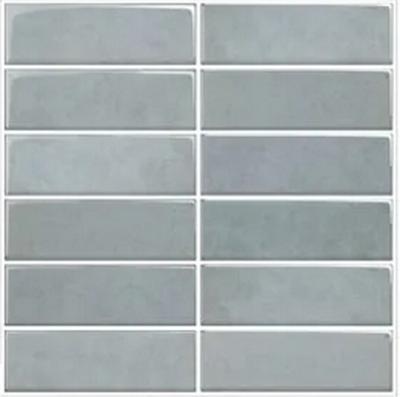 Carrelage adhésif 3D Zellige gris 30.5 x 25 cm prêt à poser