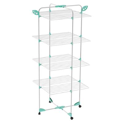 Séchoir Tour avec porte-cintres, 40 mètres d'étendage, pliable et à roulettes