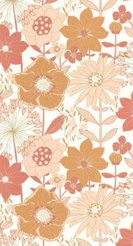 Papier Peint Vinyle sur Intissé texturé à motif petites fleurs rose et ocre