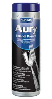 Nettoyant liquide Aury 500 ml pour couverts en argent et argenterie, redonne brillance et éclat.