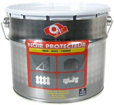 Vernis noir d'étanchéité liquide Targol X Black protecteur 2L pour toitures et fondations
