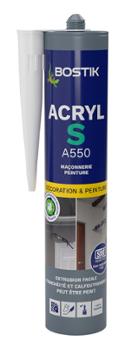 Mastic acrylique ACRYL S 550 de 310 ml en cartouche pour étanchéité et réparation