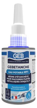 Tube de pâte à joint Gebetanche RT1 75 ml pour étanchéité fiable des raccords de canalisations d'eau potable.