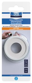 Ruban PTFE Standard 12 mm x 0.75 mm x 12 m blanc pour étanchéité plomberie et sanitaire