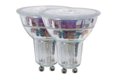 Ampoule LED Spot GU10 transparente 2.6W 230 lm blanc chaud dimmable, lot de 2.