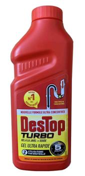 Flacon de déboucheur canalisations Destop Gel Turbo 2 Doses 500 ml