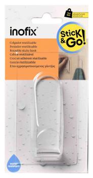 Crochet adhésif réutilisable transparent forme J pour accrochage mural sans percer