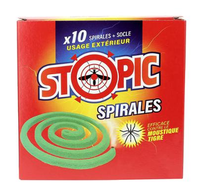 Spirales anti-moustiques Lot de 10 et socle TP18 pour jardin