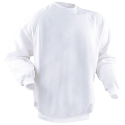 Sweat-Shirt de travail col rond blanc, emballé, en coton résistant