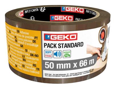 Rouleau d'adhésif d'emballage Havane Pack Standard 50 mm x 66 m pour fermeture de cartons sécurisée