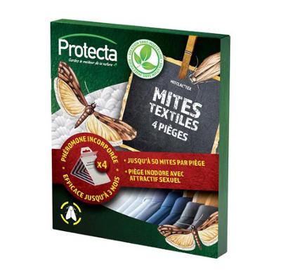 Boîte de 4 pièges de détection à phéromones pour mites textiles, protégeant vêtements et tissus