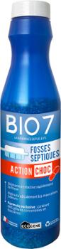 Activateur fosses septiques Bio7 Action Choc 375g, traitement biologique en poudre pour entretien intensif.