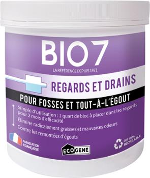 Bio7 Entretien Fosses et Tout-à-L'Egout 800 g, activateur biologique pour fosses septiques