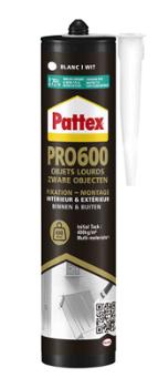 Colle d'assemblage polymère universelle PRO600 pour objets lourds, couleur blanc, tube de 460g.