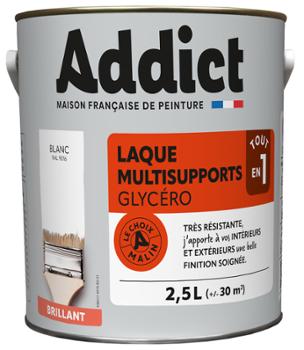 Pot de Laque Multisupports Glycéro Brillante 2.5L pour peinture et décoration intérieure