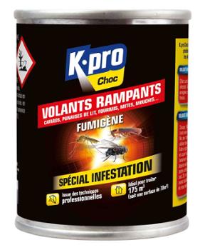Fumigène insecticide Anti Volants et Rampants 70 m² pour éliminer tous insectes volants et rampants en intérieur