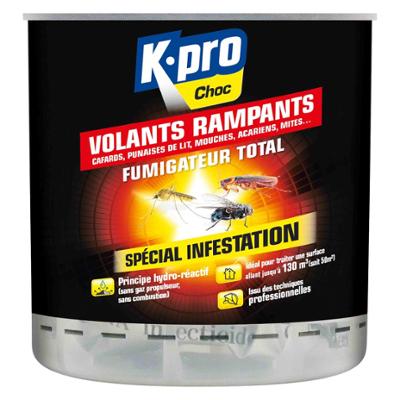 Fumigateur insecticide Total Volants et Rampants 50 m² 10 g, solution antinuisibles efficace contre tous les insectes.