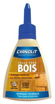 Colle bois Tous Bois et Dérivés Intérieur/Extérieur 145 g pour une adhérence forte et durable