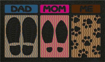 Tapis de sol déco Classic Family 40 x 68 cm