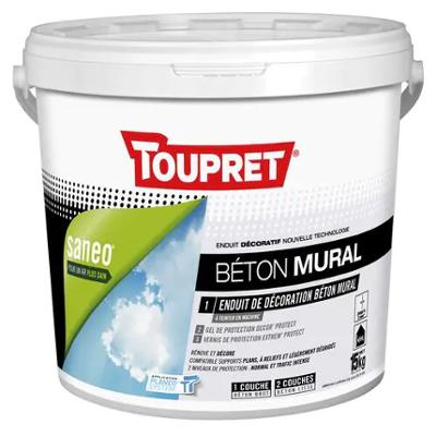 Enduit décoratif Sanéo Béton Mural 15 kg pour murs intérieurs effet béton ciré