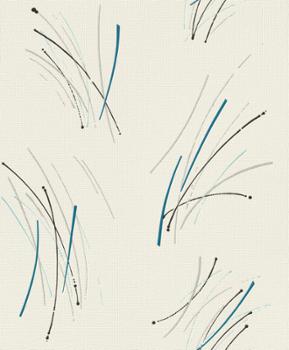 Papier peint vinyle motif turquoise résistant et lavable