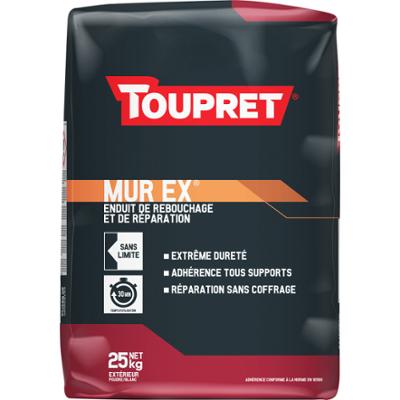 Enduit de rebouchage et réparation Mur Ex en poudre blanc pour murs extérieurs, sac de 25 kg