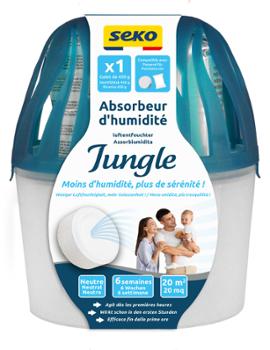 Absorbeur d'Humidité Jungle + 1 Galet de 450 g Parfum Neutre