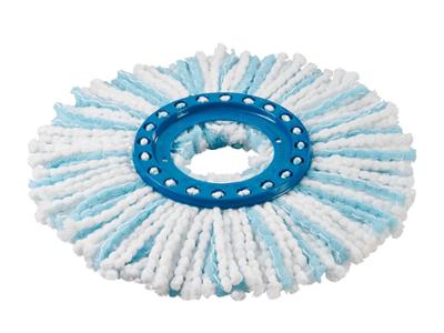 Tête de balai de rechange Clean Twist Disc Mop Micro Duo ronde en microfibre pour un nettoyage efficace