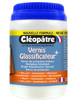 Pot de vernis glassificateur Cléopâtre 250 g pour une protection brillante et transparente