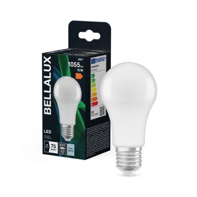Ampoule LED standard Bellalux E27 blanc froid équivalent 75W avec emballage.