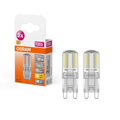 Ampoule LED Osram G9 capsule transparente blanc chaud équivalent 30W lot de 2
