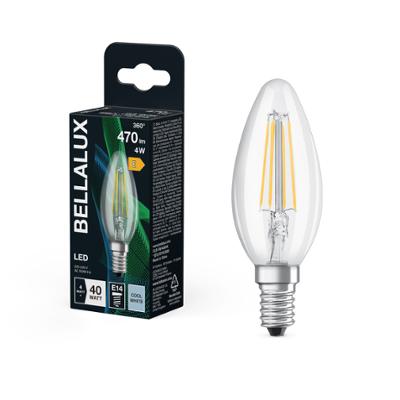 Ampoule LED Bellalux E14 flamme filament claire blanc froid équivalent 40W