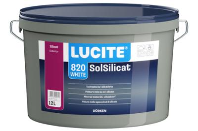 Pot de peinture pour façade Lucite 820 SolSilicat blanc de 12L